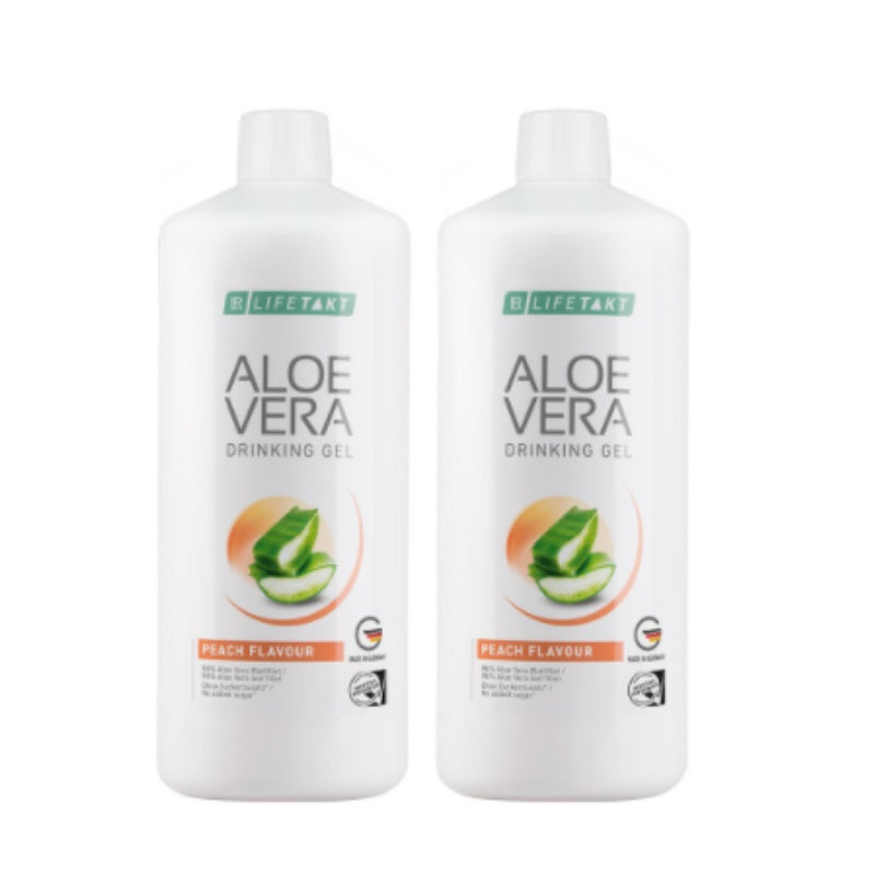 Aloe Vera Drinking Gel Peach-Pfirsich 2er Set 2000 ml