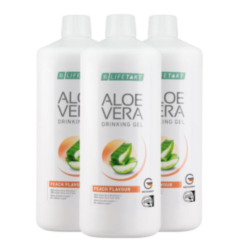 Aloe Vera Drinking Gel Peach-Pfirsich 3er Set 3000 ml