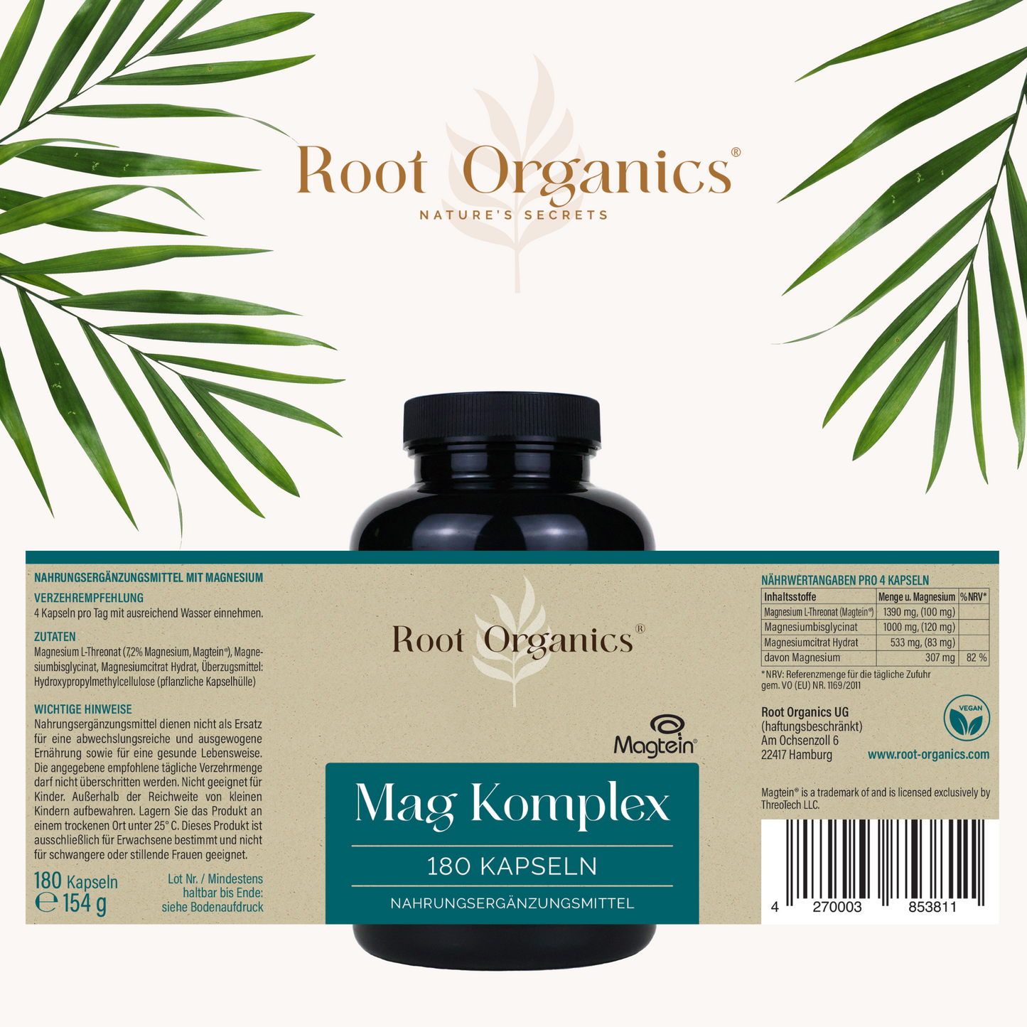 Mag Komplex Kapseln mit Magtein®