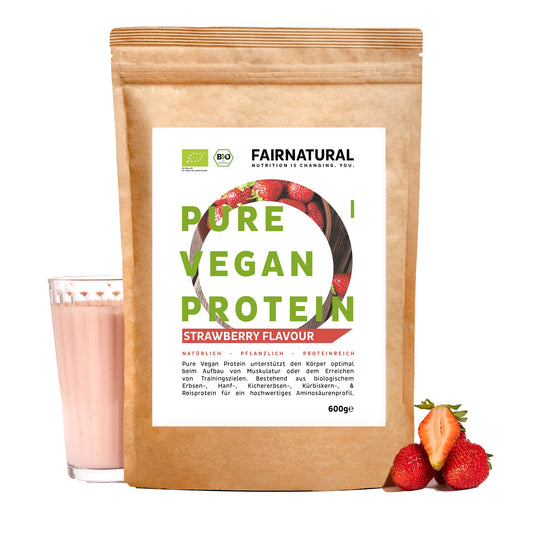 Bio Veganes Proteinpulver Erdbeere ohne Soja