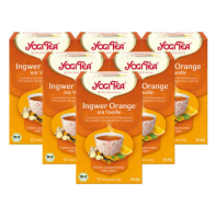 Yogi Tea - Ingwer Orange Tee mit Vanille 6er Set 183,6 g