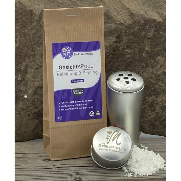 Face powder peeling lavender - relaxing balancing, vegan 75 g