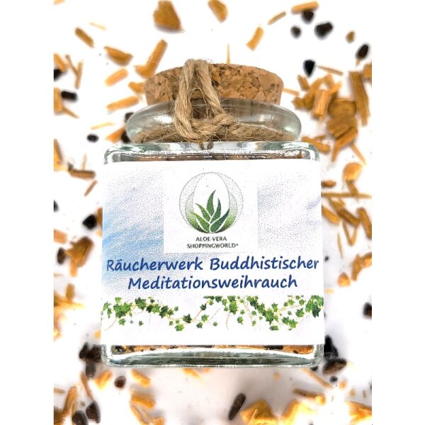 Räucherwerk "Buddhistischer Meditationsweihrauch" Glas 50 ml