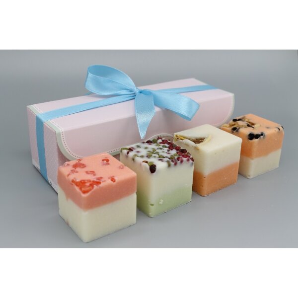 (4x50g) Bath Cube - Gift Set Midsummer Nights Dream, Badefee, Vegan, Limited
